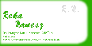 reka manesz business card